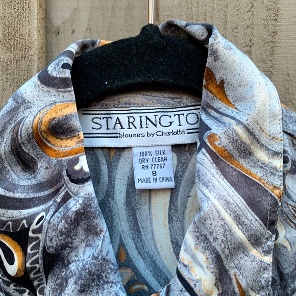 Vintage Silk Button Down Blouse - Size S - Picture 4 of 4